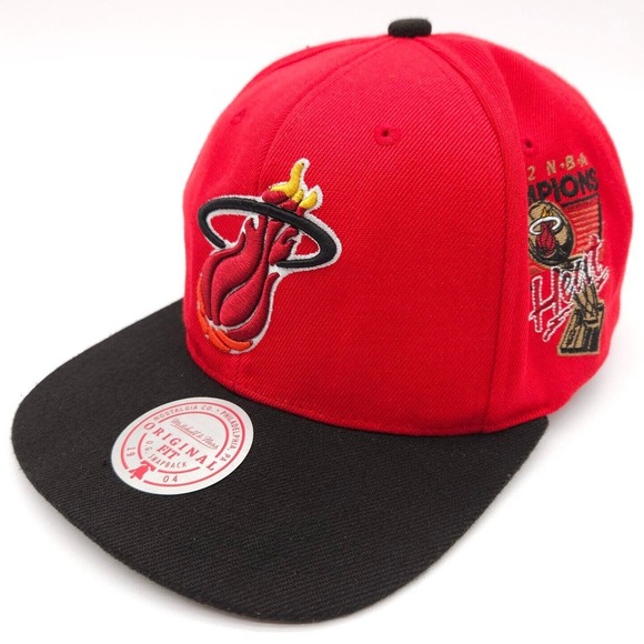 Miami Heat Mitchell & Ness‎ OG Snapback Hat 2012 NBA Champions Cap Original Fit - Picture 1 of 8